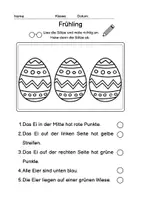 Vorschau - Arbeitsblätter - DaZ Frühling Lesen und Malen - Seite 1