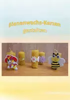 Vorschau - Mal- und Bastelvorlagen - Bienenwachs-Kerzen gestalten /Beeswax candles - Deckblatt