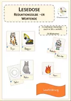 Vorschau - Fördermaterial/Inklusion - Lesedosen Set Reduktionssilben el/er/en - Seite 1