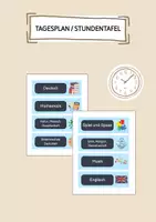 Vorschau - Präsentationen/Tafelbilder - Stundenplan - Stundenplantafel - Tagesplan - Deckblatt