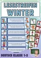 Vorschau - Stationenlernen - Lesestreifen Winter/Weihnachten - Deckblatt