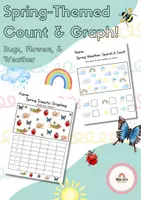 Vista previa - Unidades / Secuencias / Situaciones de Aprendizaje - Spring Counting & Graphing: Bugs, Flowers & Weather - Portada