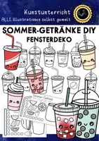 Vorschau - Arbeitsblätter - Getränke im Sommer | 20 Ausmalbilder & 4 Collagen für Fensterbilder & Kunstunterricht - Deckblatt