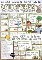 Vorschau - Spiele - Osterferien Gesprächskarten – 30 Fragen zum Start nach den Ferien - Deckblatt