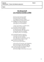 Vorschau - Arbeitsblätter - 📚 Klassenarbeit: Ballade analysieren – „Die Bürgschaft“ von Friedrich Schiller ✍️🎭 (inkl. EWH) - Seite 1