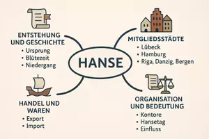 Vorschau - Arbeitsblätter - Lernposter + Arbeitsblätter zum Thema "Hanse" + Lösung & MP3 + Mindmap + Infografik - Seite 3