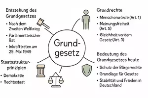 Vorschau - Arbeitsblätter - Lernposter + Arbeitsblätter zum Thema "Grundgesetz" + Lösung & Fragen & MP3 + Mindmap + Infografiken - Seite 3