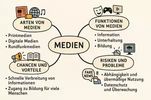 Vorschau - Arbeitsblätter - Lernposter + Arbeitsblätter "Medien" + Lösung & MP3 + Mindmap + Infografiken - Seite 3