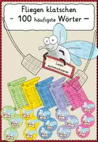 Vorschau - Spiele - 100 häufigsten Wörter_Lesen_Fliegen klatschen - Deckblatt