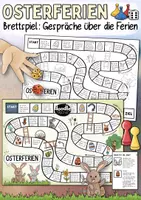 Vorschau - Spiele - Osterferien – Brettspiel mit Gesprächsimpulsen zu den Ferien Spiel - Deckblatt