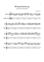 Vorschau - Arbeitsblätter - Morgenstimmung von Grieg 2-st. mit Notennamen für Glockenspiele - Seite 1