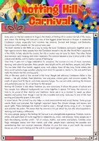 Vorschau - Arbeitsblätter - Notting Hill Carnival Reading - Grade 8 - Deckblatt