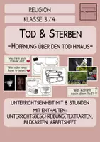 Vorschau - Unterrichtsreihen - Religion: Unterrichtseinheit "Tod und Sterben" (Klasse 3/4) - Deckblatt