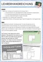 Vorschau - Arbeitsblätter - Materialpaket Umfang und Flächeninhalt - Seite 1