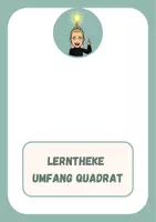 Vorschau - Arbeitsblätter - Lerntheke Umfang Quadrat - Deckblatt