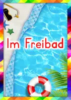 Vorschau - Unterrichtsreihen - Sommer - Abschreibübung "Freibad" in der Vereinfachten Ausgangsschrift und in 2 Schwierigkeitsstufen - Seite 1