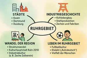 Vorschau - Arbeitsblätter - Lernposter + Arbeitsblätter zum Thema "Ruhrgebiet" + Lösung & MP3 + Mindmap + Infografiken - Seite 3