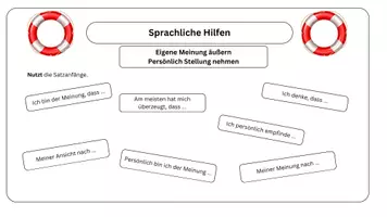 Vorschau - Anderer Materialtyp - Sprachliche Hilfen - Deckblatt