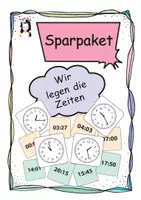 Vorschau - Spiele - Sparpaket - Wir lernen die Uhrzeit! - Deckblatt