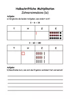 Vorschau - Arbeitsblätter - Halbschriftliche Multiplikation (Übungen /Arbeitsblätter) - Seite 1