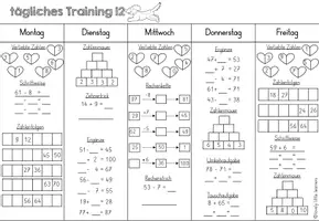 Vorschau - Arbeitsblätter - tägliches Training 12 - Wiederholung ZR 100 - Seite 2