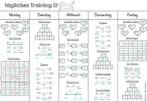 Vorschau - Arbeitsblätter - tägliches Training 12 - Wiederholung ZR 100 - Seite 3