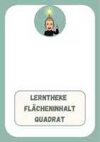 Vorschau - Arbeitsblätter - Lerntheke Flächeninhalt Quadrat - Deckblatt