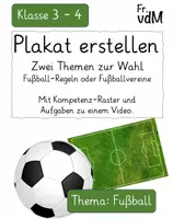 Vorschau - Arbeitsblätter - Plakat erstellen: Thema Fußball (ab Klasse 3) - Deckblatt