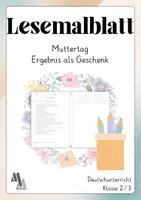 Vorschau - Arbeitsblätter - Lesemalblatt: Muttertag - Ergebnis als Geschenk - Deckblatt