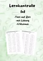 Vorschau - Arbeitsblätter - Materialpaket: 1x1 versch. Niveaus mit Lernkontrollen - Seite 1