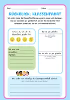 Vorschau - Arbeitsblätter - Klassenfahrt Feedbackbogen - Deckblatt