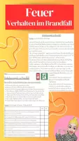 Vorschau - Arbeitsblätter - Feuer - Verhalten im Brandfall - Deckblatt