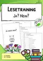 Vorschau - Arbeitsblätter - Ja oder Nein? – Lesetraining zur Lesegenauigkeit ab Klasse 2 - Deckblatt