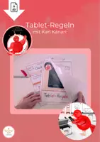 Vorschau - Fördermaterial/Inklusion - 🐦✨Tablet-Regeln📱: Bildkarten und Anleitung mit Karl Kanari - Deckblatt