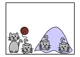 Vorschau - Fördermaterial/Inklusion - Rechengeschichten - Katzen, mit Klappeffekt, Zahlenraum 10 - Seite 3