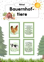 Vorschau - Spiele - Rätsel raten Bauernhoftiere | Bauernhof Rätsel - Deckblatt