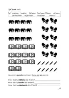 Vorschau - Arbeitsblätter - Lernstandskontrolle numbers 1-20, colours, animals, school things, clothes - Seite 3