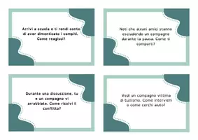 anteprima - Flashcard - CARTE SITUAZIONALI. TU COME REAGIRESTI? - Pagina 1