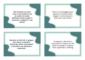 anteprima - Flashcard - CARTE SITUAZIONALI. TU COME REAGIRESTI? - Pagina 3