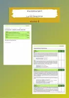 Vorschau - Klassenarbeiten - Klassenarbeit | Gedichte | Klasse 8 | Deutsch - Deckblatt