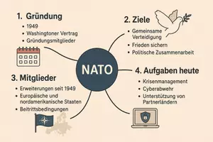Vorschau - Arbeitsblätter - Lernposter + Arbeitsblätter zum Thema "NATO" + Lösung & Fragen & MP3 + Mindmap + Infografik - Seite 3