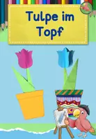 Vorschau - Mal- und Bastelvorlagen - Kunst Muttertag, Vatertag, Tulpen verschenken - Deckblatt