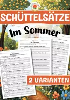 Vorschau - Arbeitsblätter - Schüttelsätze - Im Sommer - Deckblatt