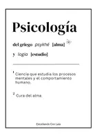 Vista previa - Elementos para la creación de materiales - Lámina Psicología Definición - Portada