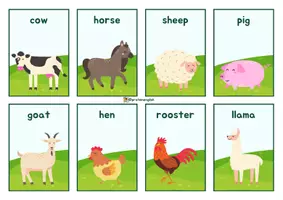 Vorschau - Bildkarten - Flashcards zum Bauernhof! Englisch. - Seite 1