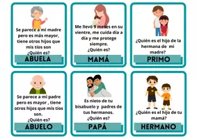 Vista previa - Tarjetas / Manipulativos - Adivinanzas familia - página 1