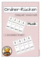 Vorschau - Lehrpläne/Lehrermaterial - Ordnerrücken Musik Ordner Organisation Hefter - Deckblatt