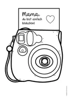 Vorschau - Mal- und Bastelvorlagen - Muttertagsgeschenk basteln – Kreative Bastelvorlage „Polaroidkamera“ - Seite 2