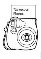 Vorschau - Mal- und Bastelvorlagen - Muttertagsgeschenk basteln – Kreative Bastelvorlage „Polaroidkamera“ - Seite 3