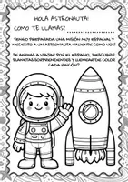 Vista previa - Hojas de trabajo - Aventura Cosmica: Aprende, juega y colorea el espacio - página 1